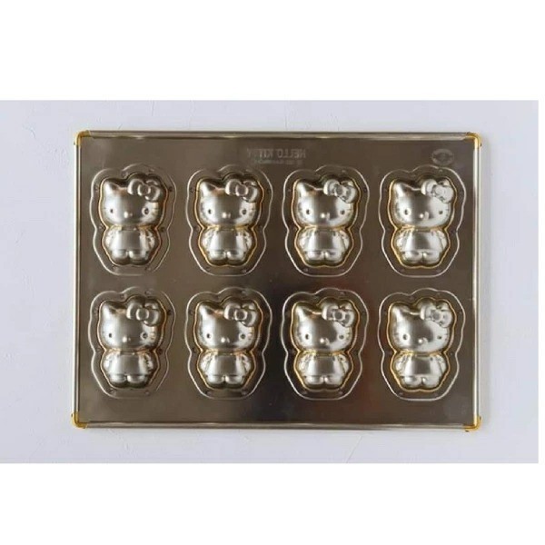 Hello Kitty Baking Mold Tray 8 Cavities Silicone Coated Cake Pan Madeleine mold gallery