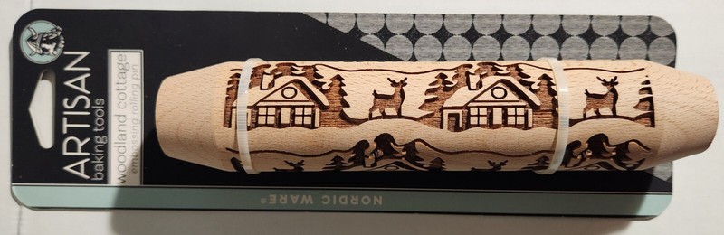 Nordic Ware Embossing Rolling Pin Woodland Cottage Bakers Tool Cookies Decor