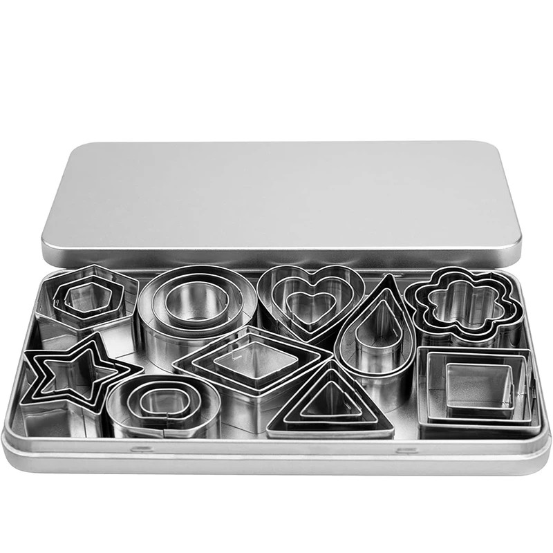 30 Piece Mini Cookie Cutter Set Stainless Steel Biscuit Dough Shapes gallery