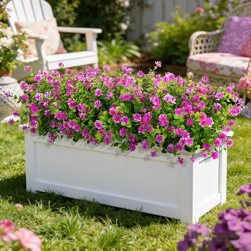 24 Bundles Artificial Flowers for Outdoors Decoration - UV Fuchsia - UV Fuchsia gallery