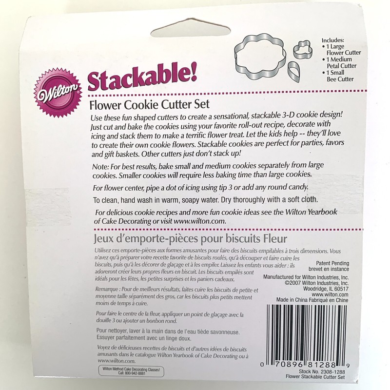Wilton Stackable! Flower 3 Piece Cookie Cutter Set 2308-1288 gallery