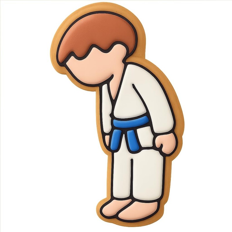 Karate Boy Bowing Cookie Cutter & Stamp, Fondant & Clay - 4x2.3 gallery