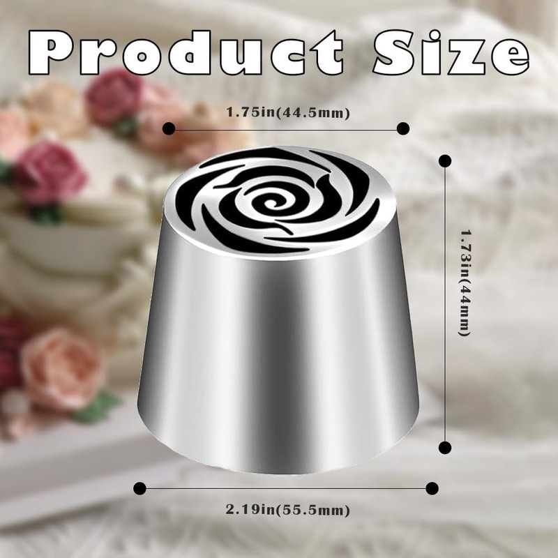 Stainless Steel Oversized Piping Nozzle for Cake Decorating Cupcake Flower gallery