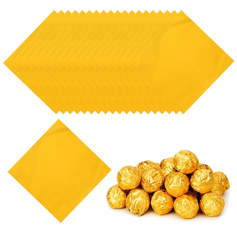 Chocolate DIY Glossy Gold Paper, 3×3 Inch Sheets, 100 Pieces