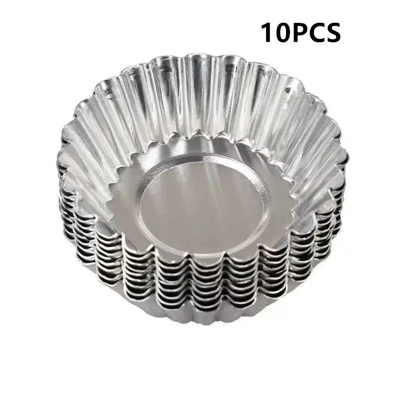 Reusable Aluminum Egg Tart Molds Cookie Pudding Jellies Mould Mooncake Mold Past