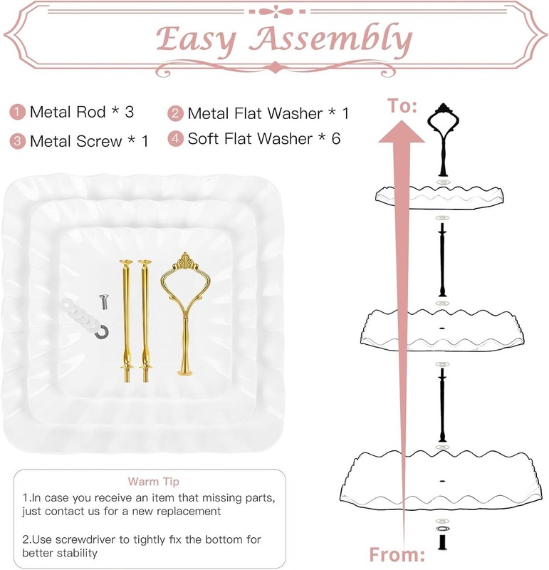 Dessert Table Display Set 5 Pcs Dessert Stands Trays Treat Table Party Decor gallery