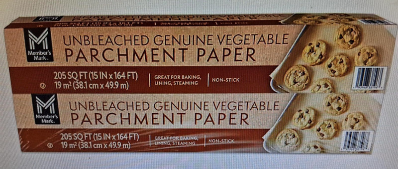 (2-ROLLS) PARCHMENT ROLL PAPER 15″ x 164′ (TOTAL OF 410 SQ FEET) NON-STICK