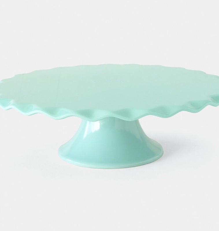 Susie Cakes Cake Stand – Light Blue Aqua 2 Piece New