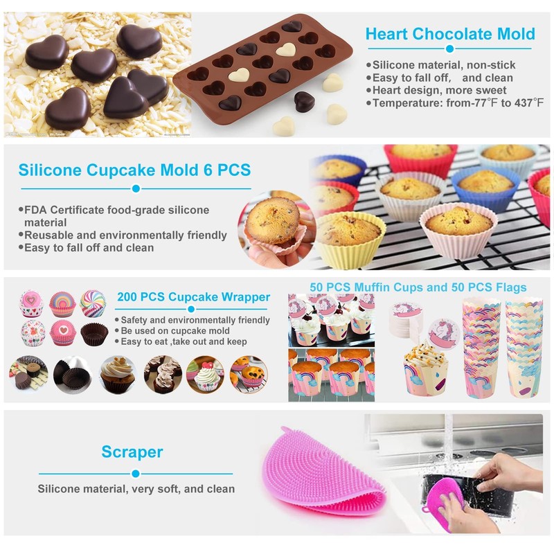 Cake Decorating Kits 567 PCS Baking Set with Springform Pans Set, Rotating Tu... gallery