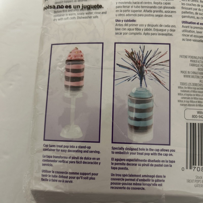 NEW 3 packs of (6) Wilton Treat Pops Cake Pops Dessert Party Celebration SEALED gallery