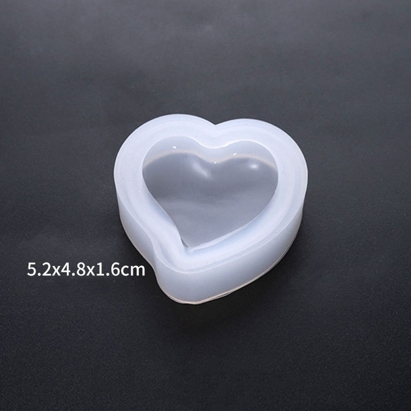 3Pcs Heart Shape Silicone Crystal Drop Jewelry Mold White Easy to Form gallery
