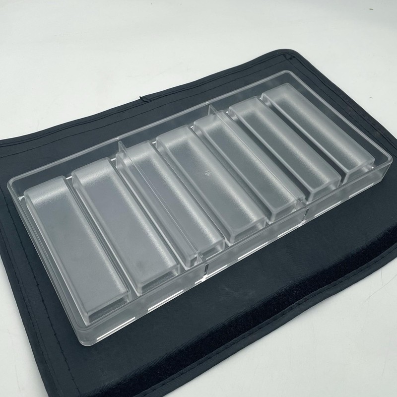 7-Cavities Chocolate Covered Gralona Bar Mold Tectangle Energy Bar Mould Poly... gallery