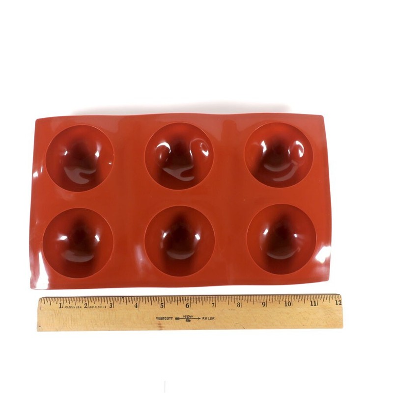 Silicone Sphere Mold-Chocolate Bomb,Dog Treat,Oven,Freezer Safe-LOT 4 Black/Red gallery