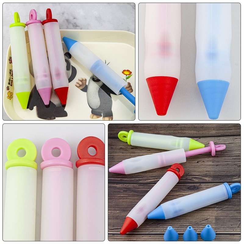 4 Pcs Silicone Cake Decorating Pen Chocolate Pen Baking Tool gallery