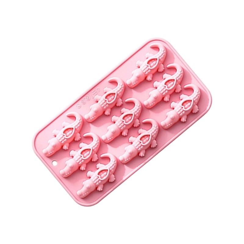 Multipurpose Crocodiles Shaped Silicone Mold Set 9 Cavities Baking Freezing Safe gallery