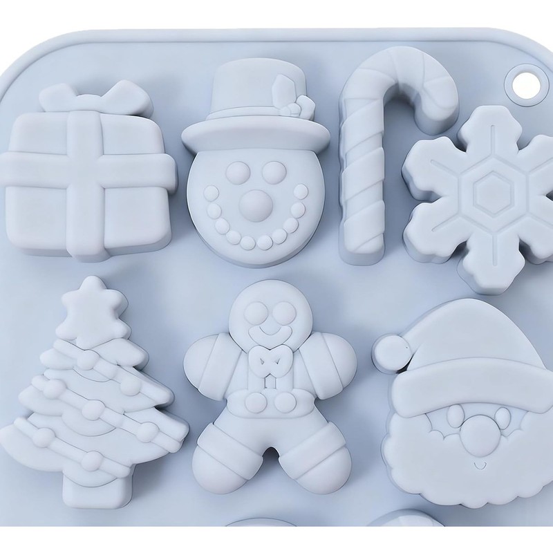 80g Christmas Chocolate Molds, 14-Cavity Non-Stick Snowflake Santa Baking Mold gallery