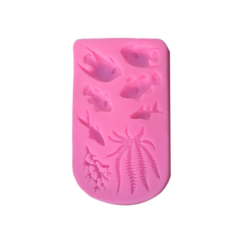 Durable Silicone Mould Coral Fish Shape Fondant Cake Chocolate Decor Mold DIY gallery