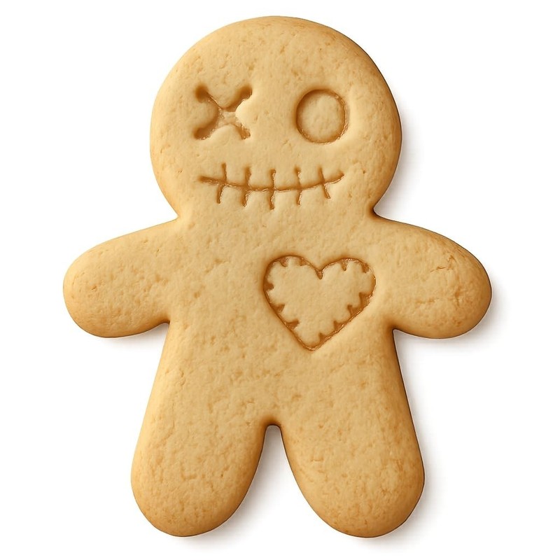Unique Gingerbread Man Cookie Cutter & Stamp - 4x3.2" Halloween Baking Tool gallery