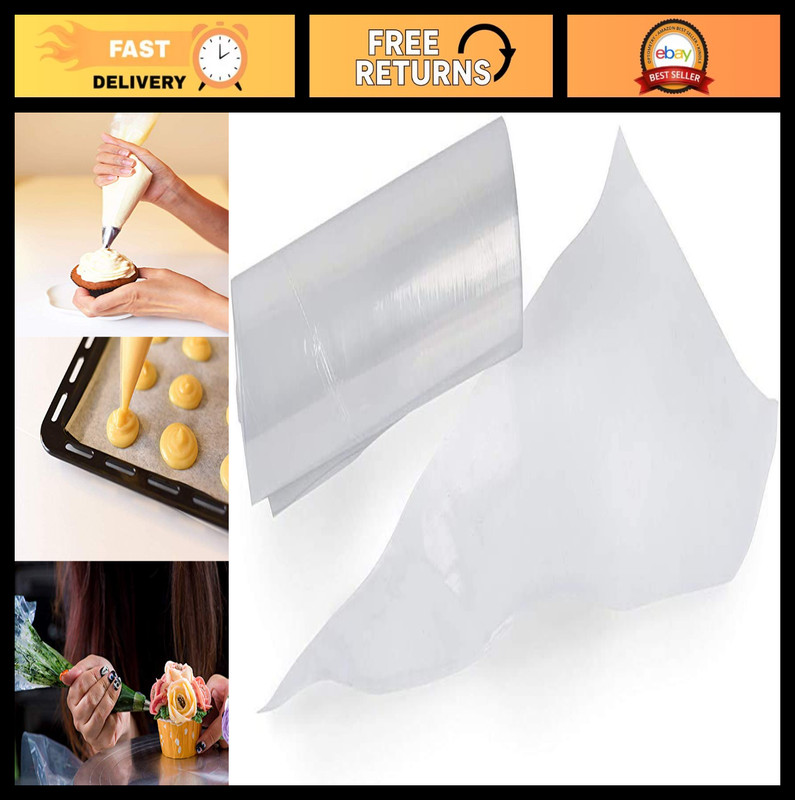 Ultra Thick Disposable Pastry Bags 21″ Nonskid Piping & Decorating – 400 Count