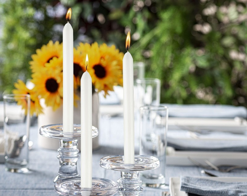BOLSIUS 10 Count Household White Dinner Candles - 9 Inches - 9 Inches, gallery