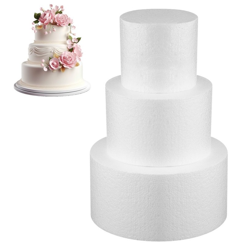 3 Pcs Wedding Cake Model Dummy for Practicing Decorating Artificial Prop gallery