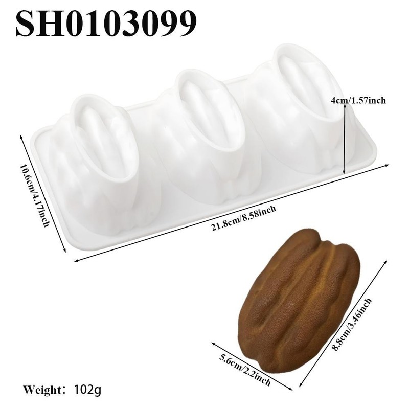 Pecan Nut Silicone Chocolate Mold Food Grade French Mousse Cake Dessert Baking T gallery