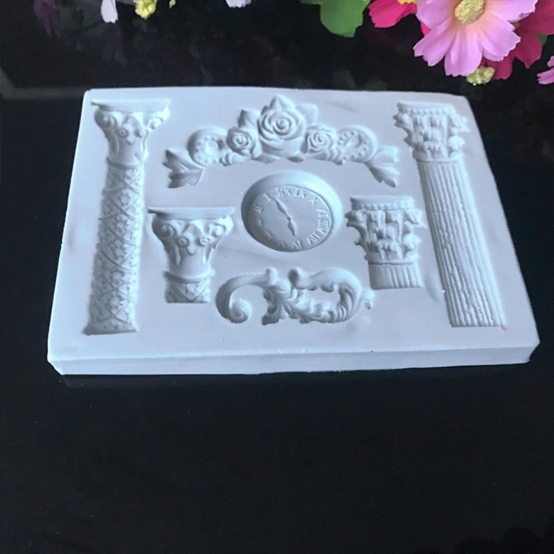 3D Roman Column Fondant Mold Ancient Greek Pillars Mould Silicone Moulds gallery