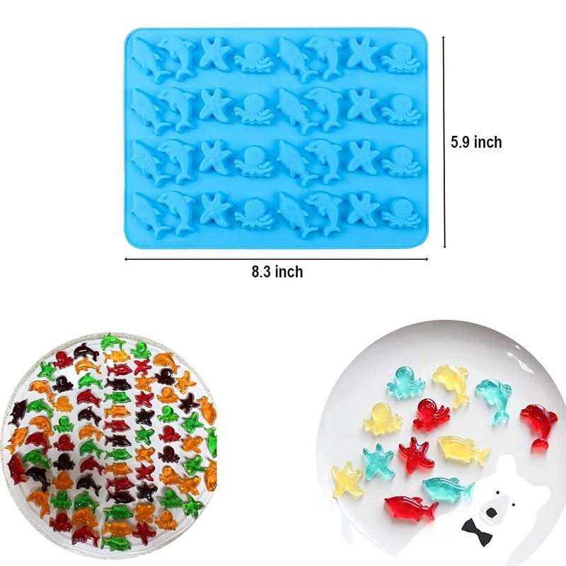 Vpqnee 3 Pack Mini Silicone Gummy Candy Chocolate Molds Contains Small Hearts... gallery