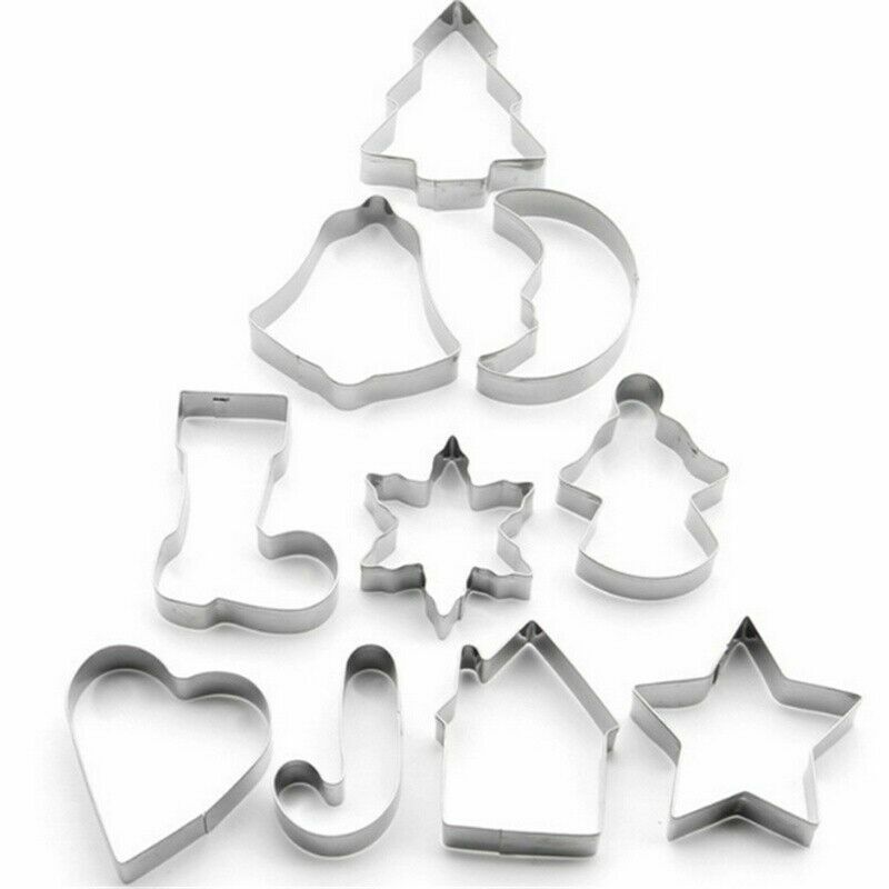 10 Pcs Cookware Crafts Christmas Cookie Cutters Biscuit Mould Cake Adorn Baking gallery