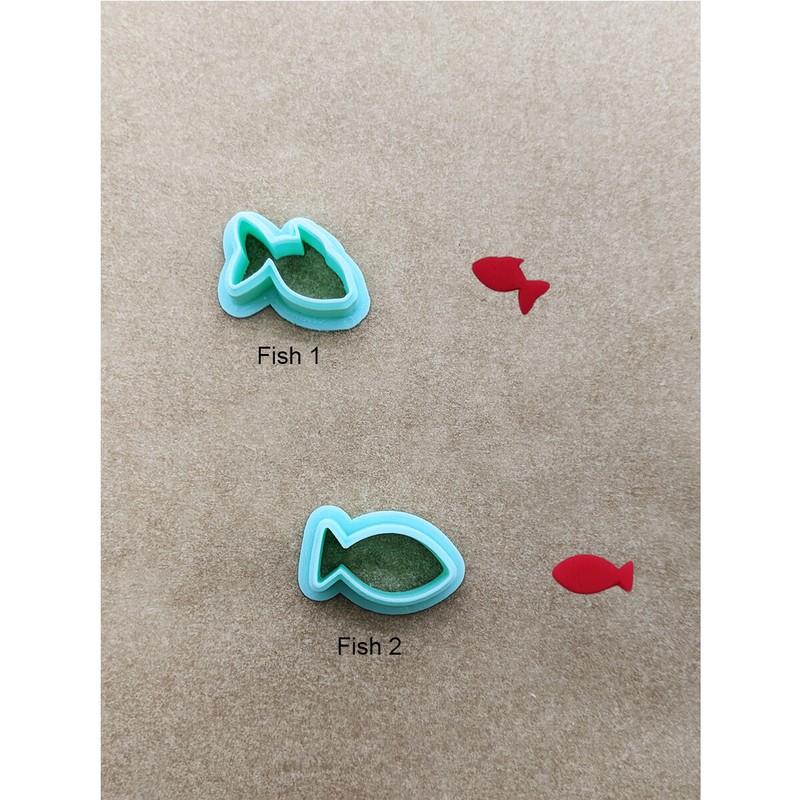 Fish Cutters, Polymer Clay, Cookie, Fondant, Cutting Tools, 2 Cutter Options gallery