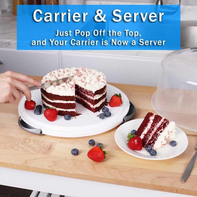 Extra Large Cake Carrier/Storage Container With 14 x 8 x 4 inches, White gallery