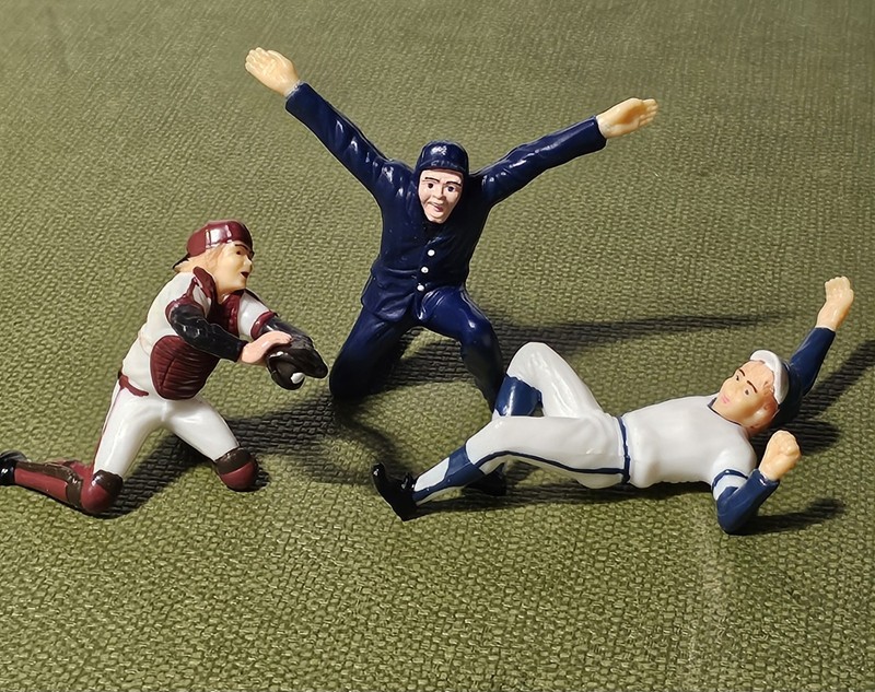 1978 Wilton 3 Piece Baseball Cake Toppers