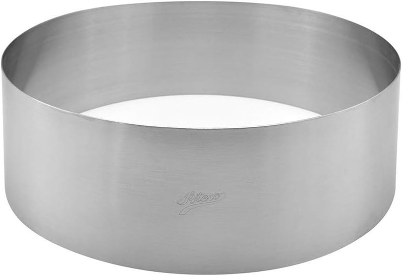 round Cake Ring Dessert Mold, 3" High X 9.5" Diameter, Stainless Steel gallery