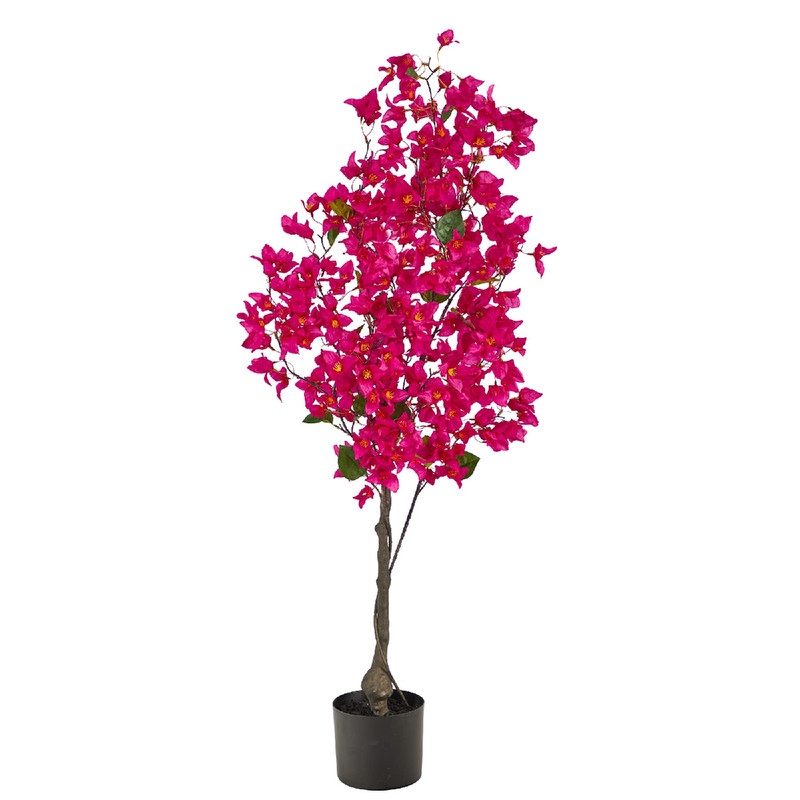 Nearly Natural 4Ft. Bougainvillea Artificial Tree Pink 19 In. W X 9 In. D X 48