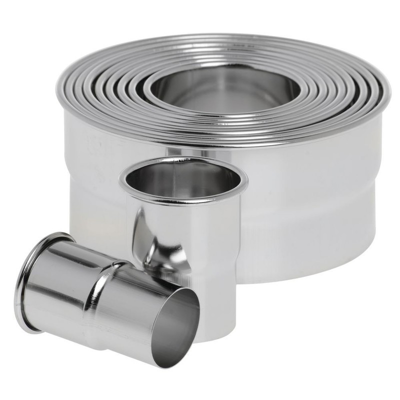 HUBERT® Pastry Cutter Set Round Stainless Steel 12 Per Set gallery