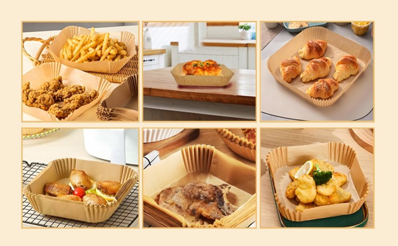200 Pcs 8" Air Fryer Liner Square Baking Parchment Paper Airfryer Liners gallery