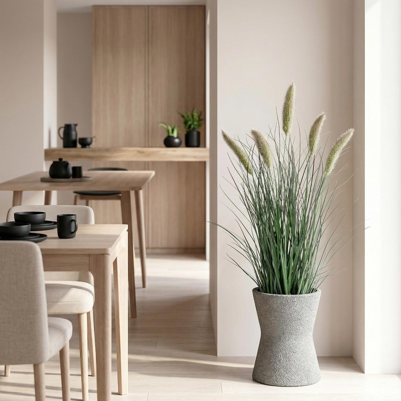 Ttranewsoo Artificial Cattail Reed Grass Plants Indoor Faux Cattail Grass Plant gallery