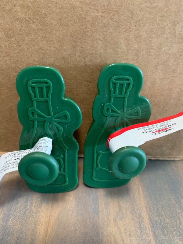 Lot of 2 Champagne Bottle Cookie Cutter stamps Wedding Celebration wine Soda pop