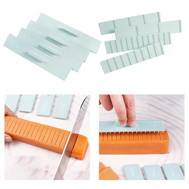 8 Pieces Cake Baking Measure Butter Measuring Ruler for Biscuit Cake Fondant