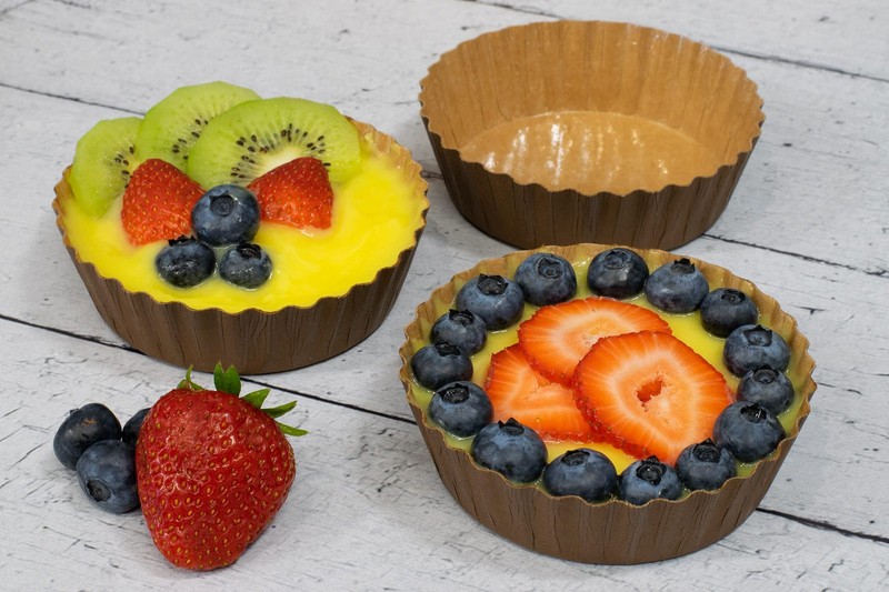 JA Kitchens Ridged Paper Coated Baking Cup - Sturdy For Baking And Serving (150) gallery