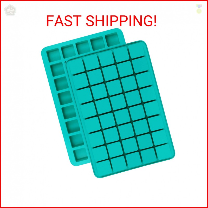 Mity rain 2 Pack 40-Cavity Square Caramel Candy Silicone Molds,Chocolate Truffle