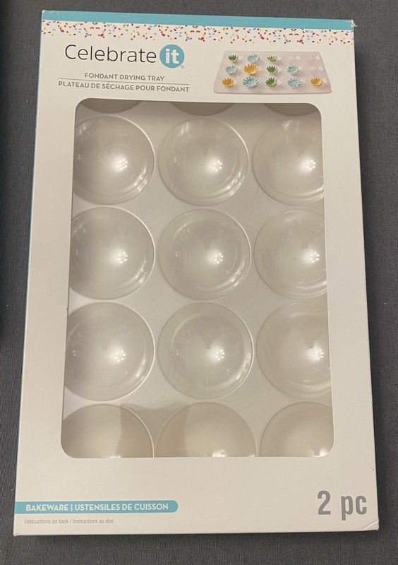 4 LOT CELEBRATE IT FONDANT DRYING TRAY BAKEWARE CLEAR PLASTIC NEW gallery