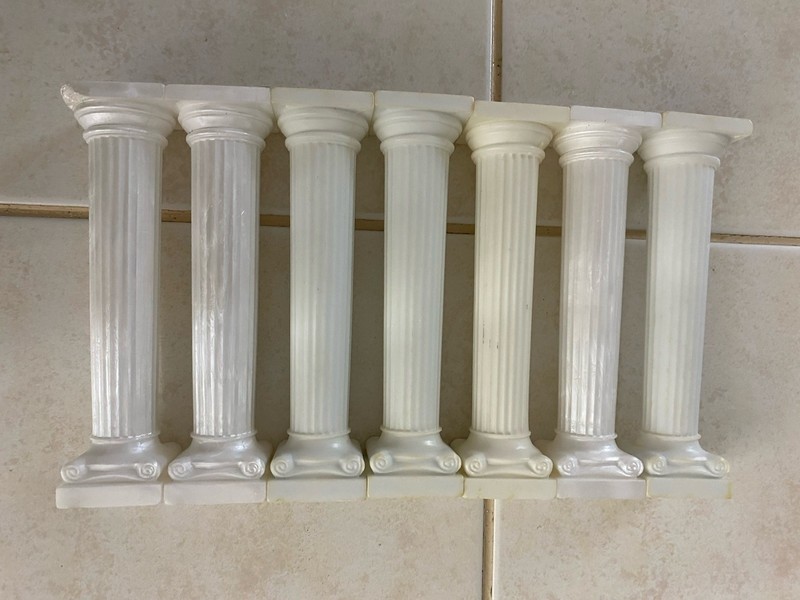7 Vintage Wilton Roman Pillar Wedding Cake Columns 5” Tall Cake Decorate