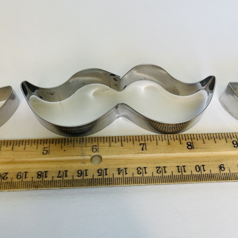 3 Pcs Set/ Mustache Cookie Cutters, Fondant, Pastry, Biscuit, Cake Decorating gallery