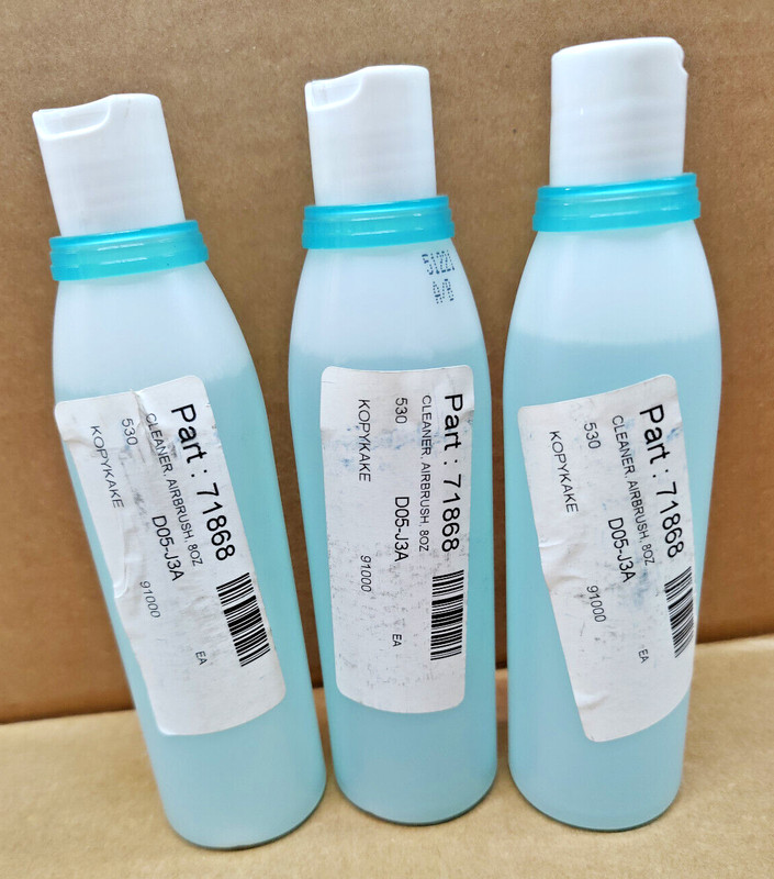 Kopykake Airbrush Kolors, Airbrush Cleaner 8FL OZ, 240ML, Lot of 3, BATCH# 51221 gallery