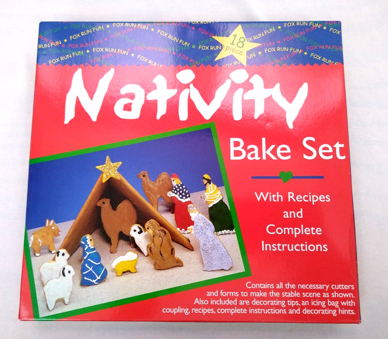 Nativity Scene Cookie Cutter and Icing Bake Set 18-Piece from Fox Run NEW