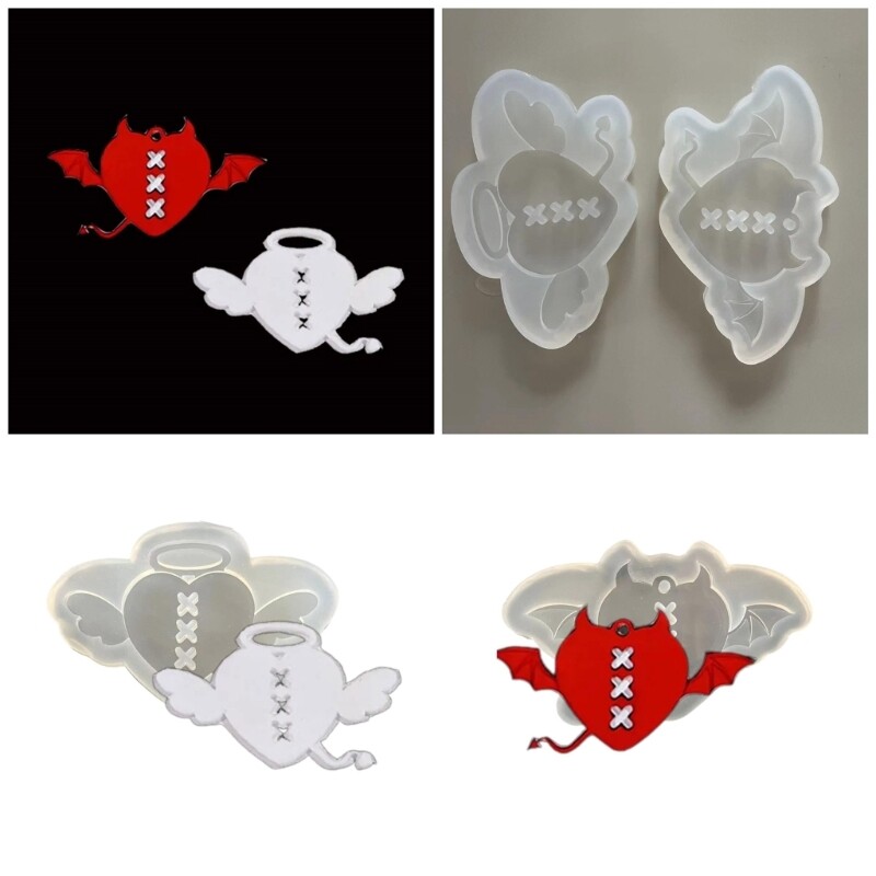 Angel Wing Silicone Molds Unique Earrings Resin Mold Keychain Pendant Mould gallery