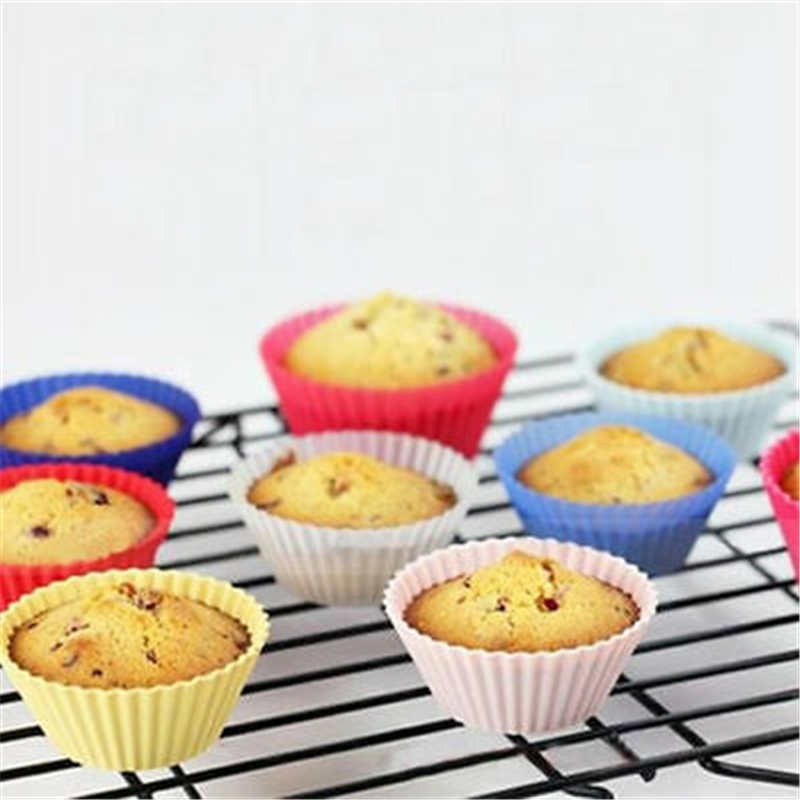 Cups Mold Baking Chocolate Liner 12 Bake Muffin Dessert Silicone Cupcake Holders