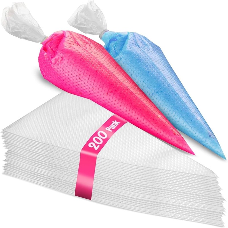 Set of 200 - Anti Burst Piping Bags 12 Inch - Tipless Icing Bags - Durable Fr... gallery
