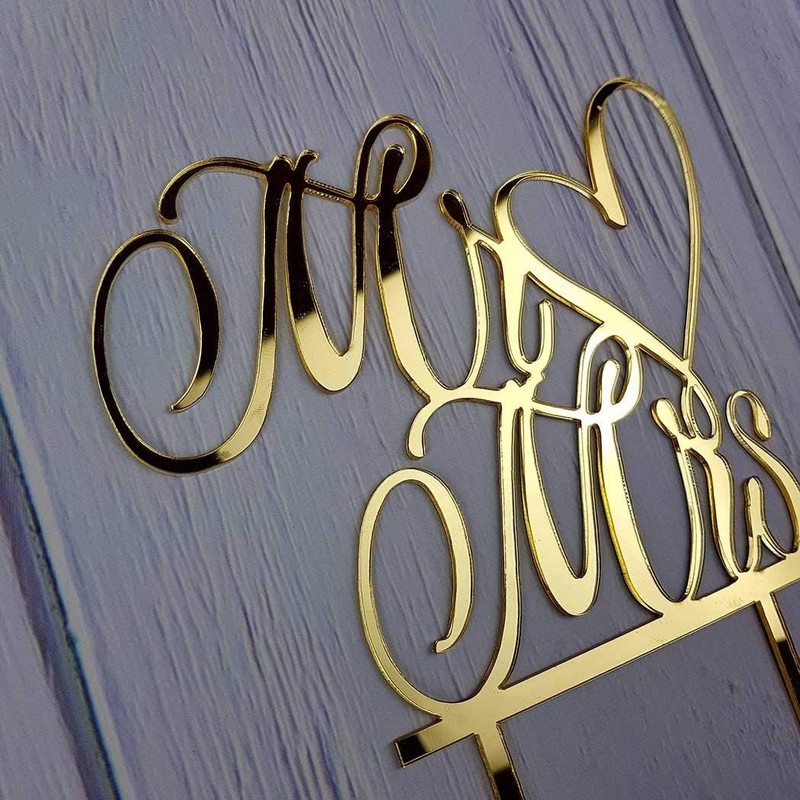 Mr and Mrs Cake Topper, Bride and Groom Sign Wedding, Engagement Cake Toppers gallery